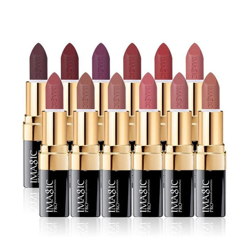 12 Color Matt Lipstick Makeup Lip Waterproof Long Lasting Lipstick Cosmetic Beauty Makeup Lipstick